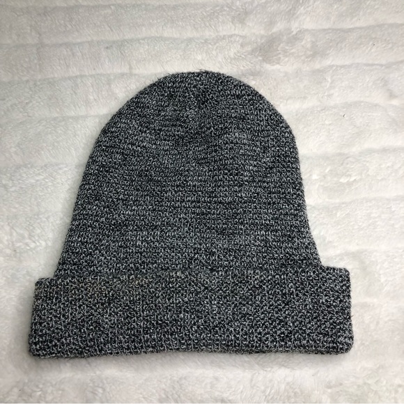 Gray White Heathered Winter Hat with cuff - Picture 2 of 3